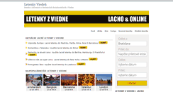 Desktop Screenshot of letenkyvieden.sk