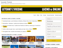Tablet Screenshot of letenkyvieden.sk